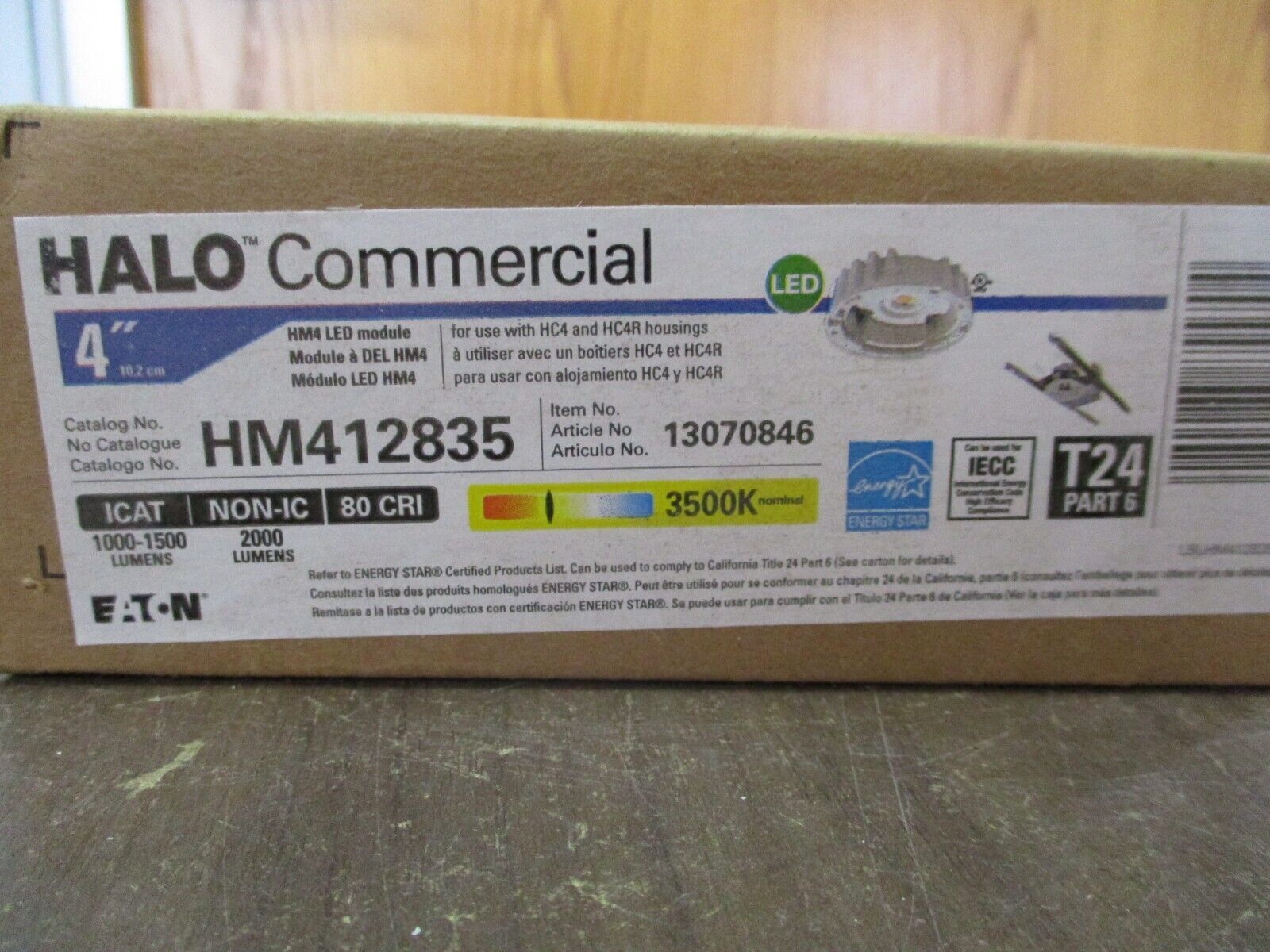 Eaton Halo Commercial HM4 LED Module HM412835 3500k 1000-1500/2000 Lumen