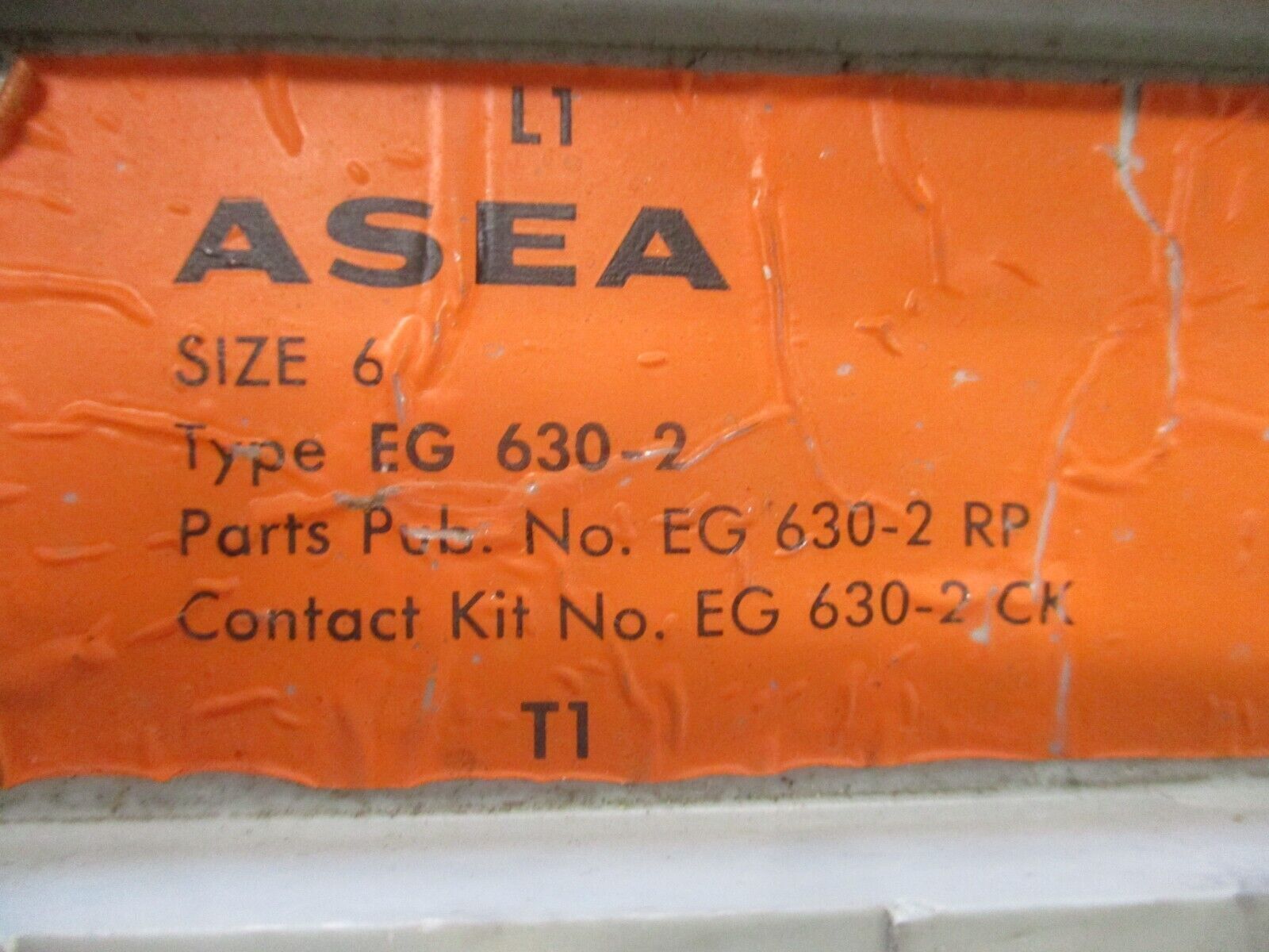 Asea Size 6 Contactor EG 630-2 480 V Coil 540 A 600 V Used