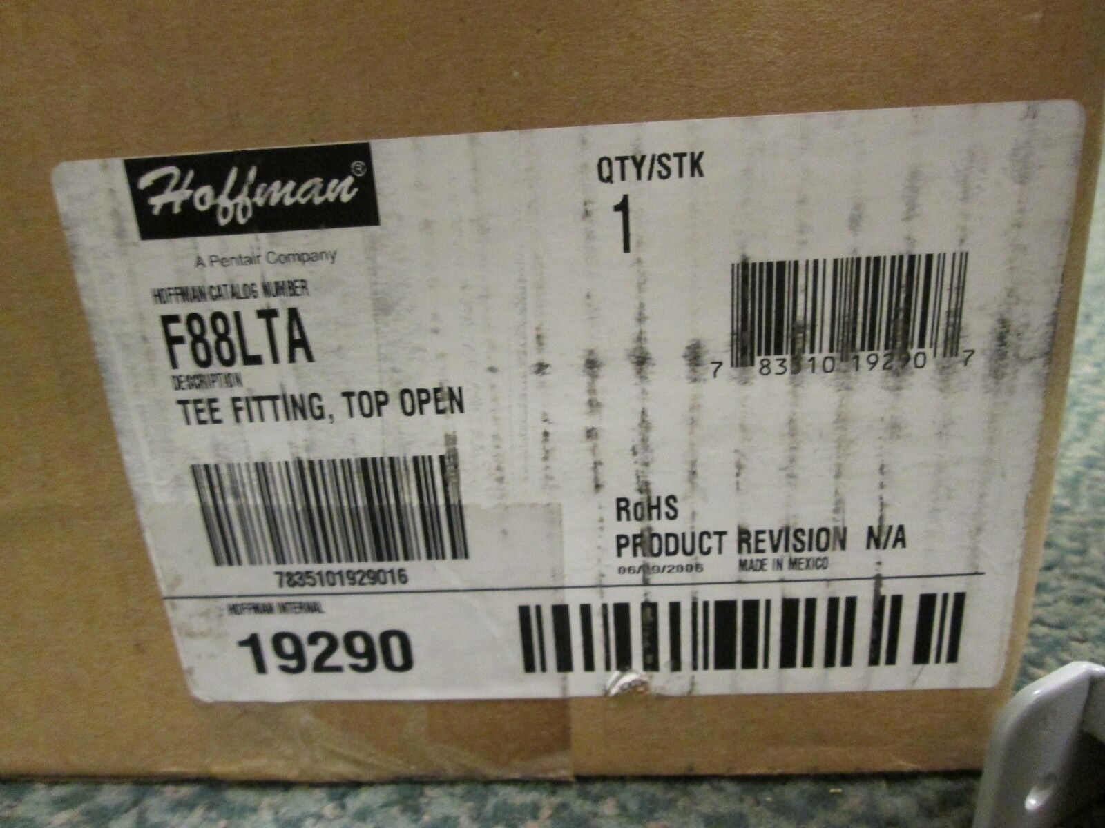 Hoffman Wireway Tee Fitting F88LTA Size 8x8" New Surplus