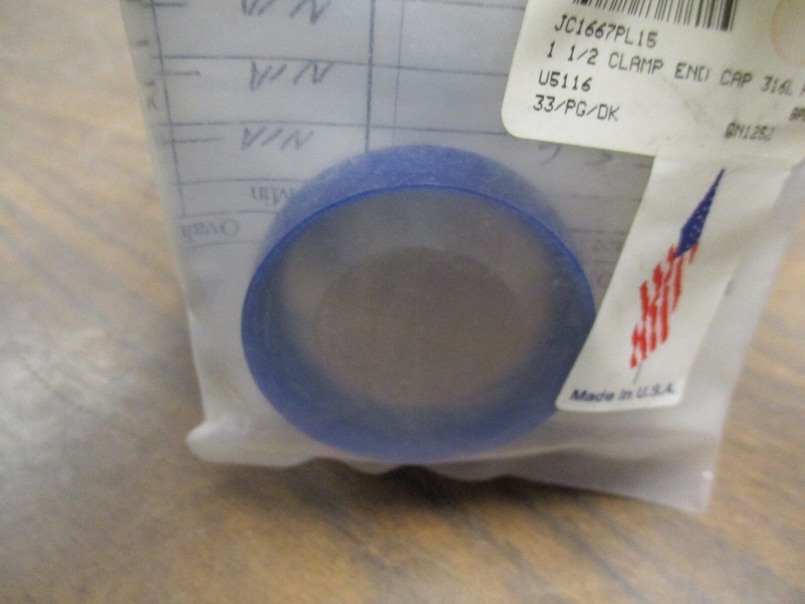 Swagelok 1½ Clamp End Cap JC1667PL15 *Lot of 5* New Surplus