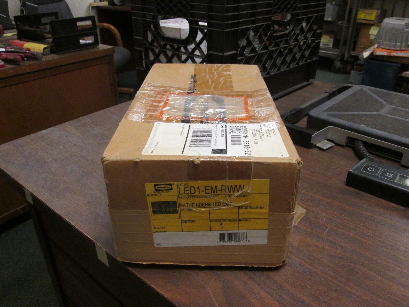 Hubbell Pathfinder LED Exit Sign LED1-EM-RWW New Surplus