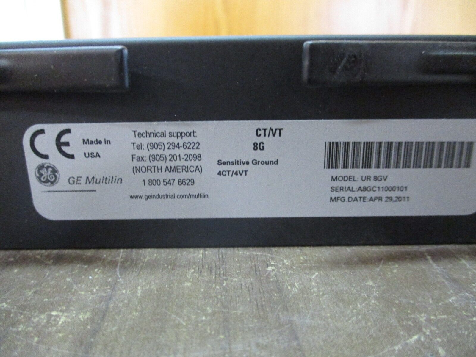 GE Multilin CT/CV Module UR 8GV Sensitive Ground 4CT/4VT Used