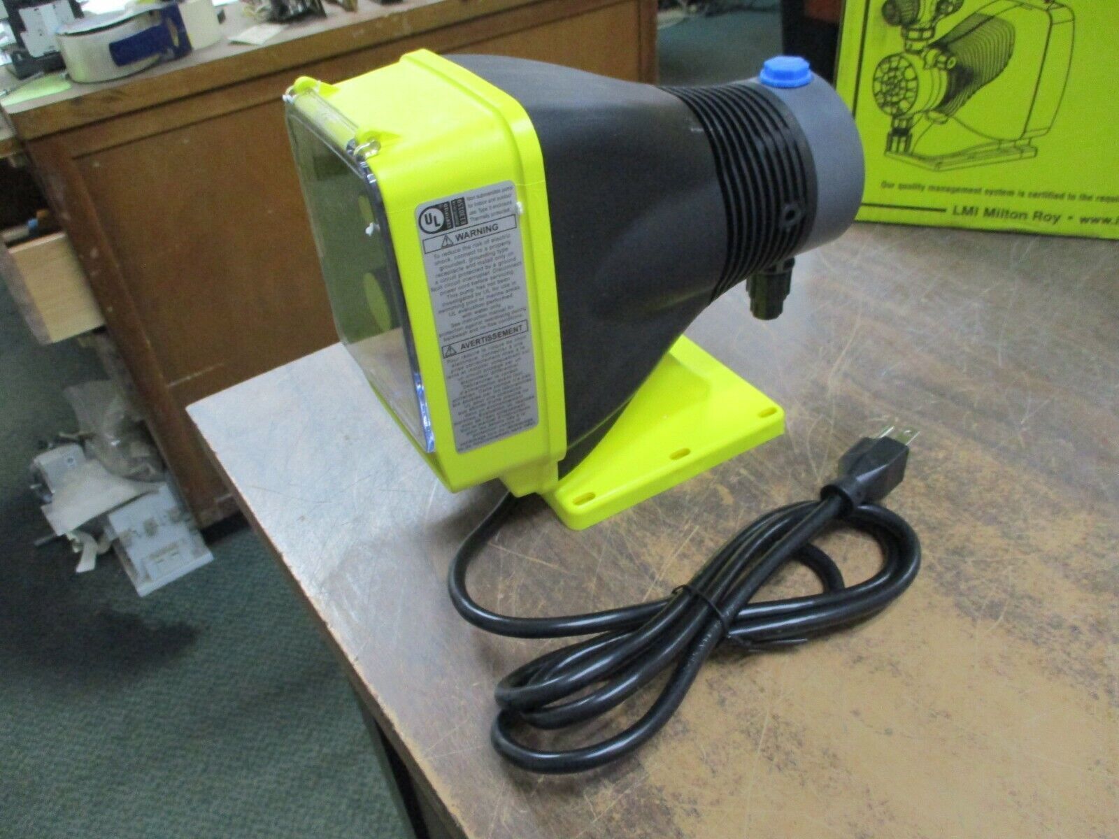 LMI Milton Roy Metering Pump AA151-92S 1Gal/Hr. Sulfuric Use 110PSI New Surplus