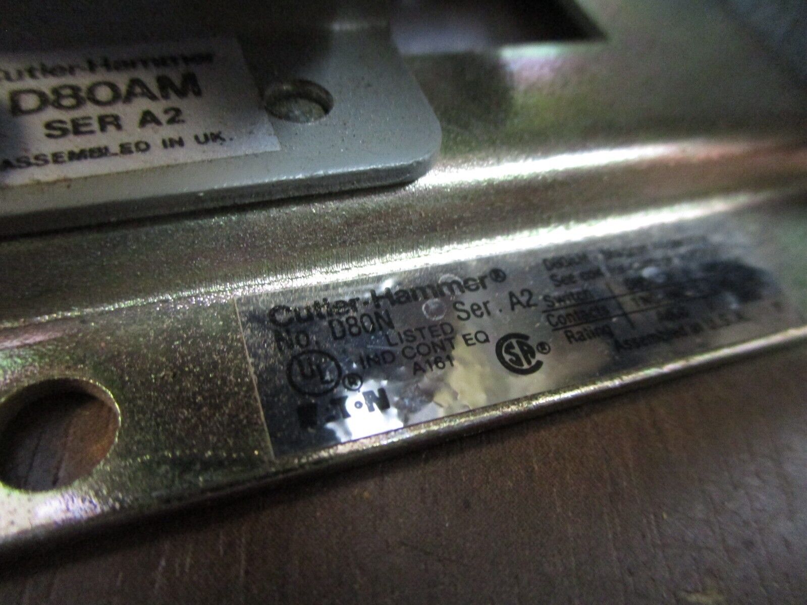 Cutler-Hammer Pneumatic Timer D80N 120V Coil Used