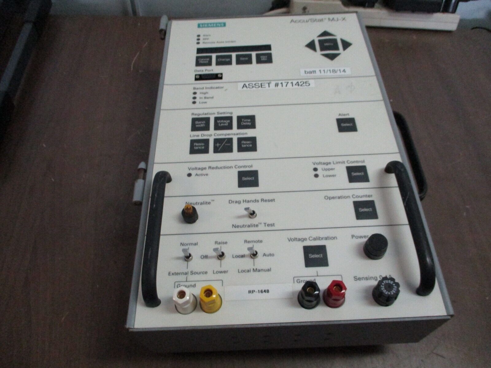 Siemens Accu/Stat MJ-X Voltage Regulator Control Panel S-62411 Used