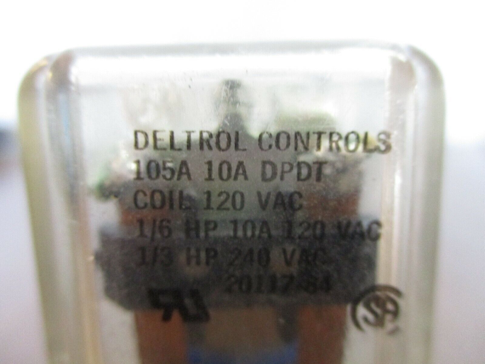 Deltrol Controls Relay 105A 10A DPDT 120V Coil w/ Base *Lot of 2* Used