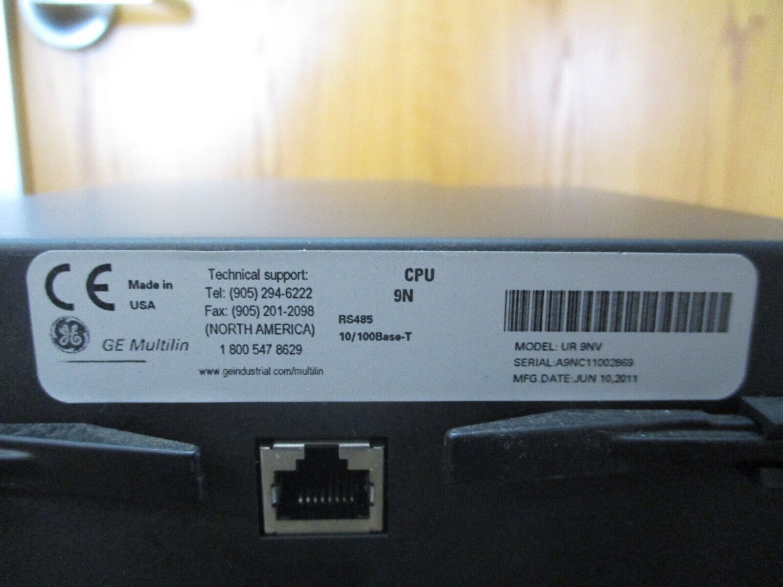 GE Multilin CPU Module UR 9NV RS485 10/100Base-T Used