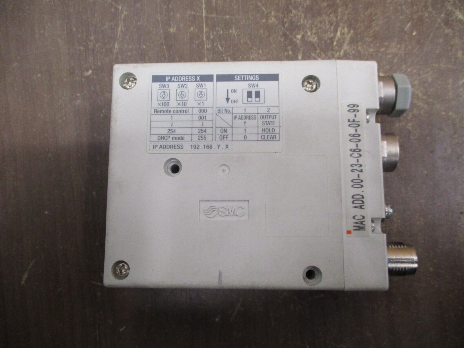SMC Ethernet/IP SI Unit EX260-SEN1 24VDC 32PT Used