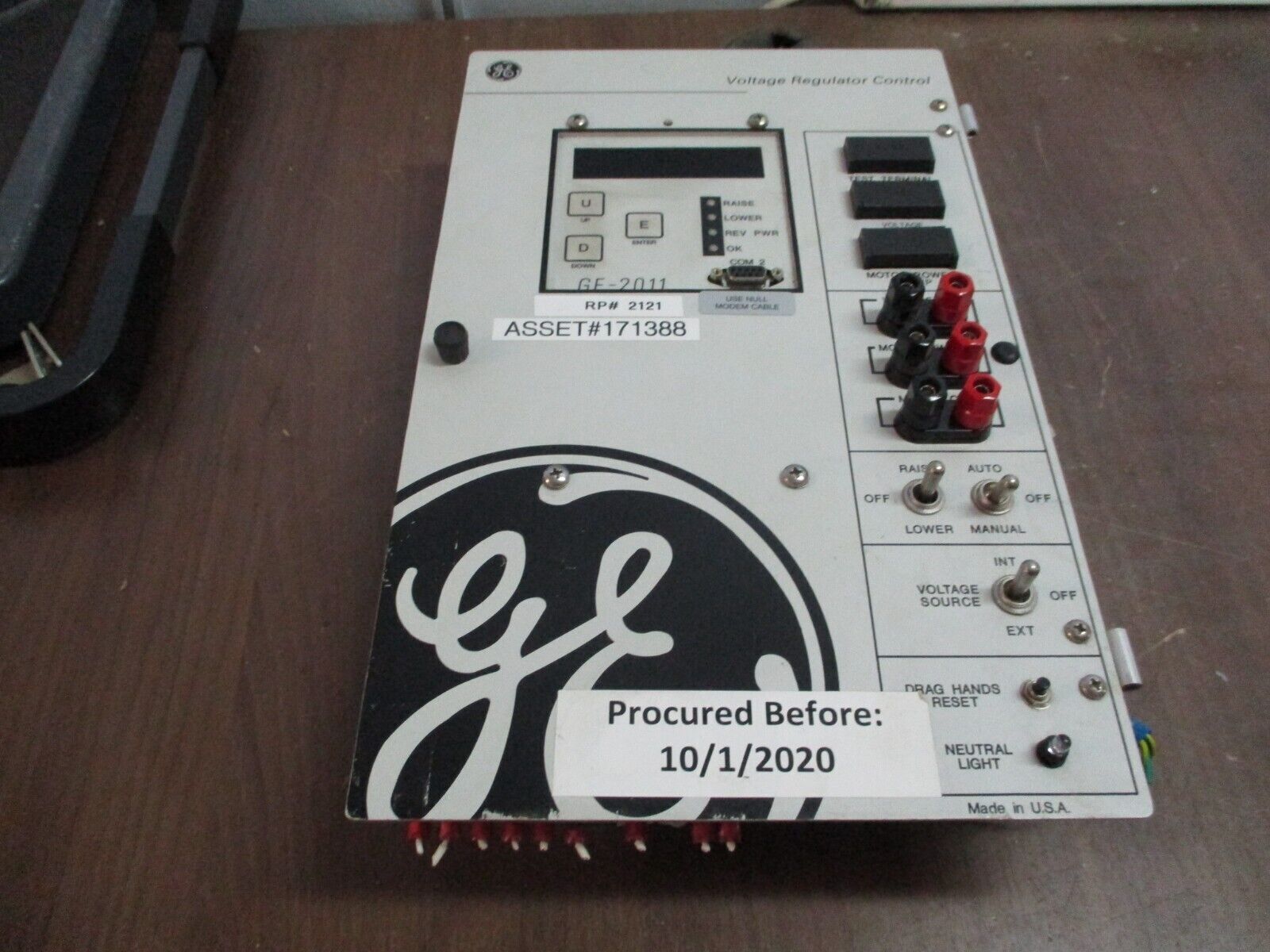 GE GE-2011/B-0866 Voltage Regulator Control L200G10 F/W: D-0067 V07.09.23 60Hz