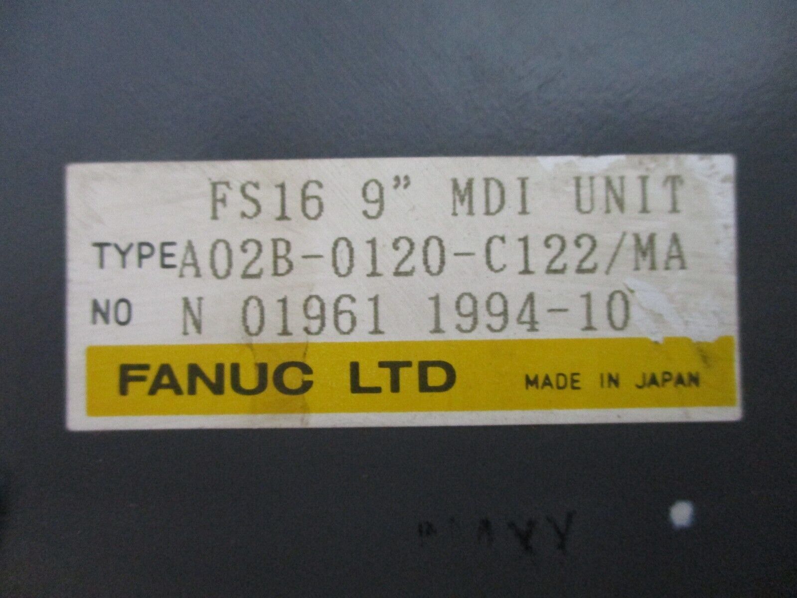 Makino / Fanuc Professional 3 Panel & MDI Unit A02B-0120-C122/MA Used