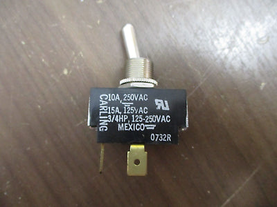 Carling Toggle Switch 73K1474 15A 125VAC *Lot of 5* New Surplus