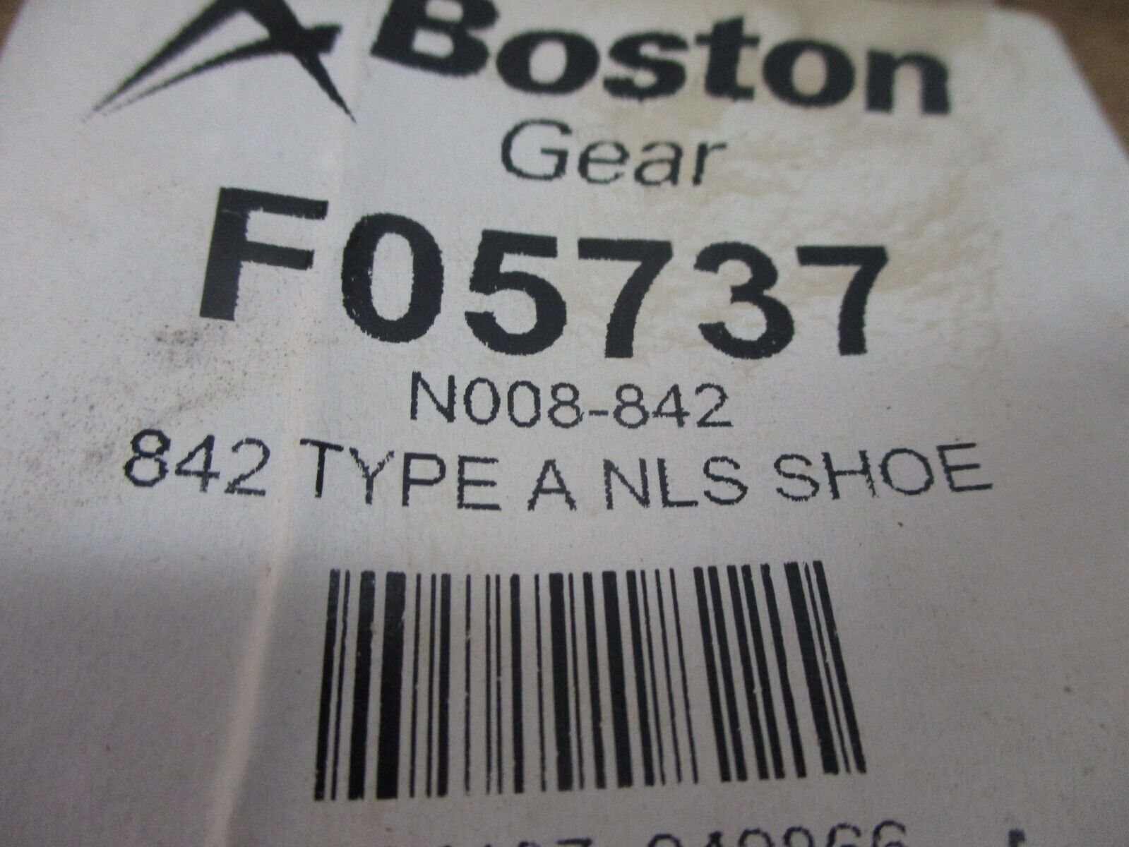 Boston Gear F05737 Type A NLS Shoe N008-842 New Surplus