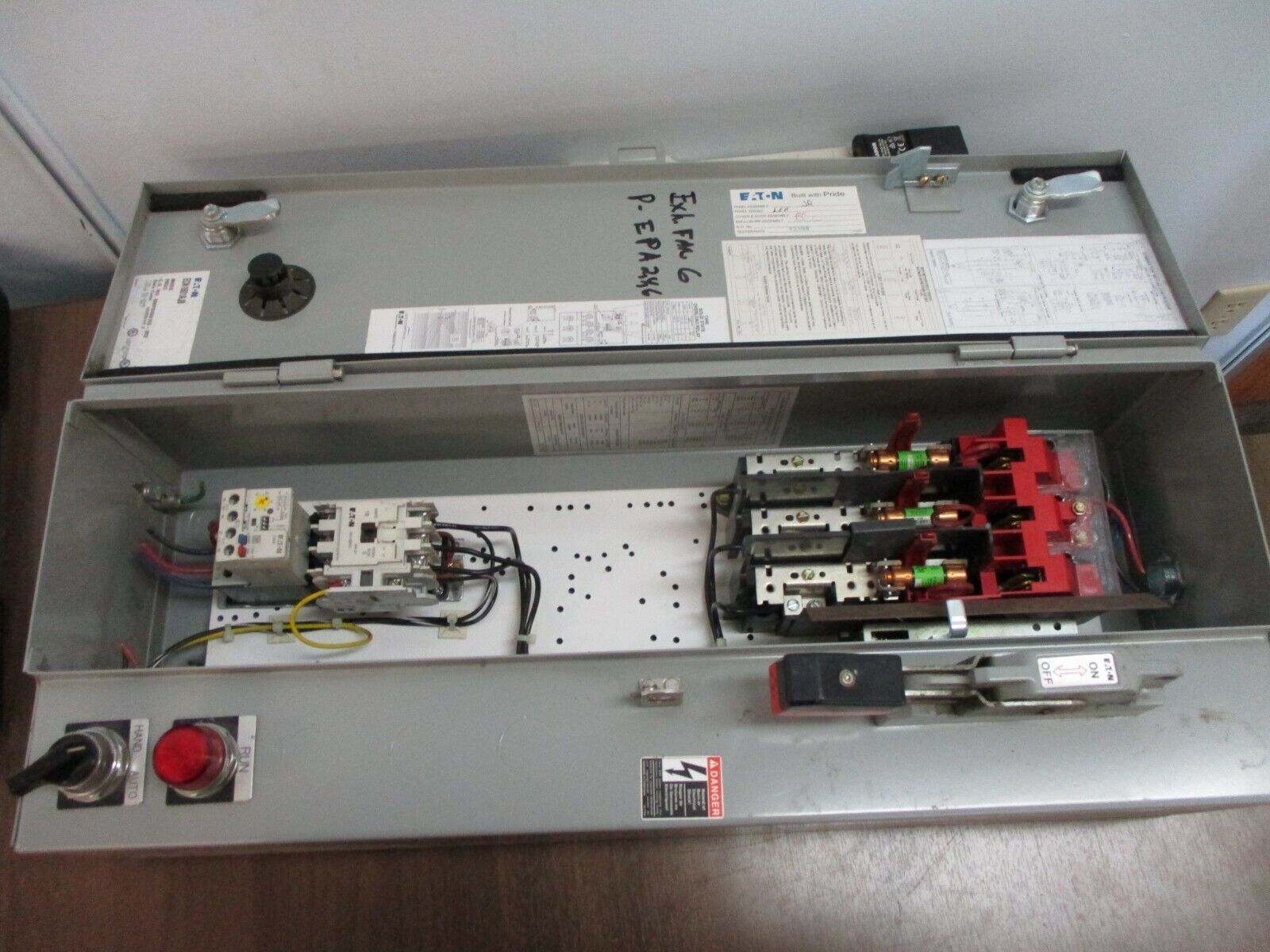 Eaton Size 0 Fusible Combination ECN1601AJB 120V Coil Trip: 4-20A Used