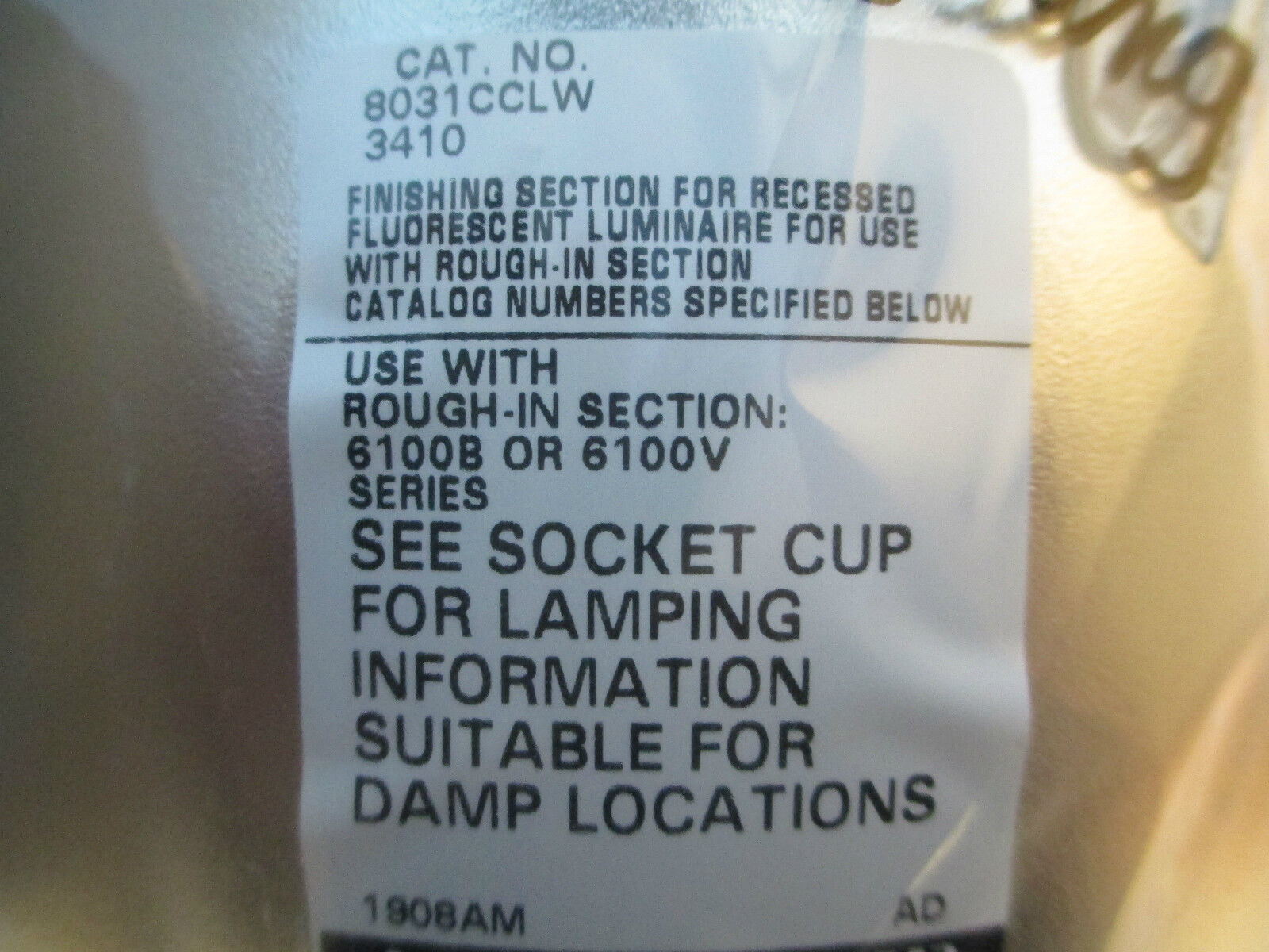 Lightolier Recessed Downlight 8031CCLQW New Surplus
