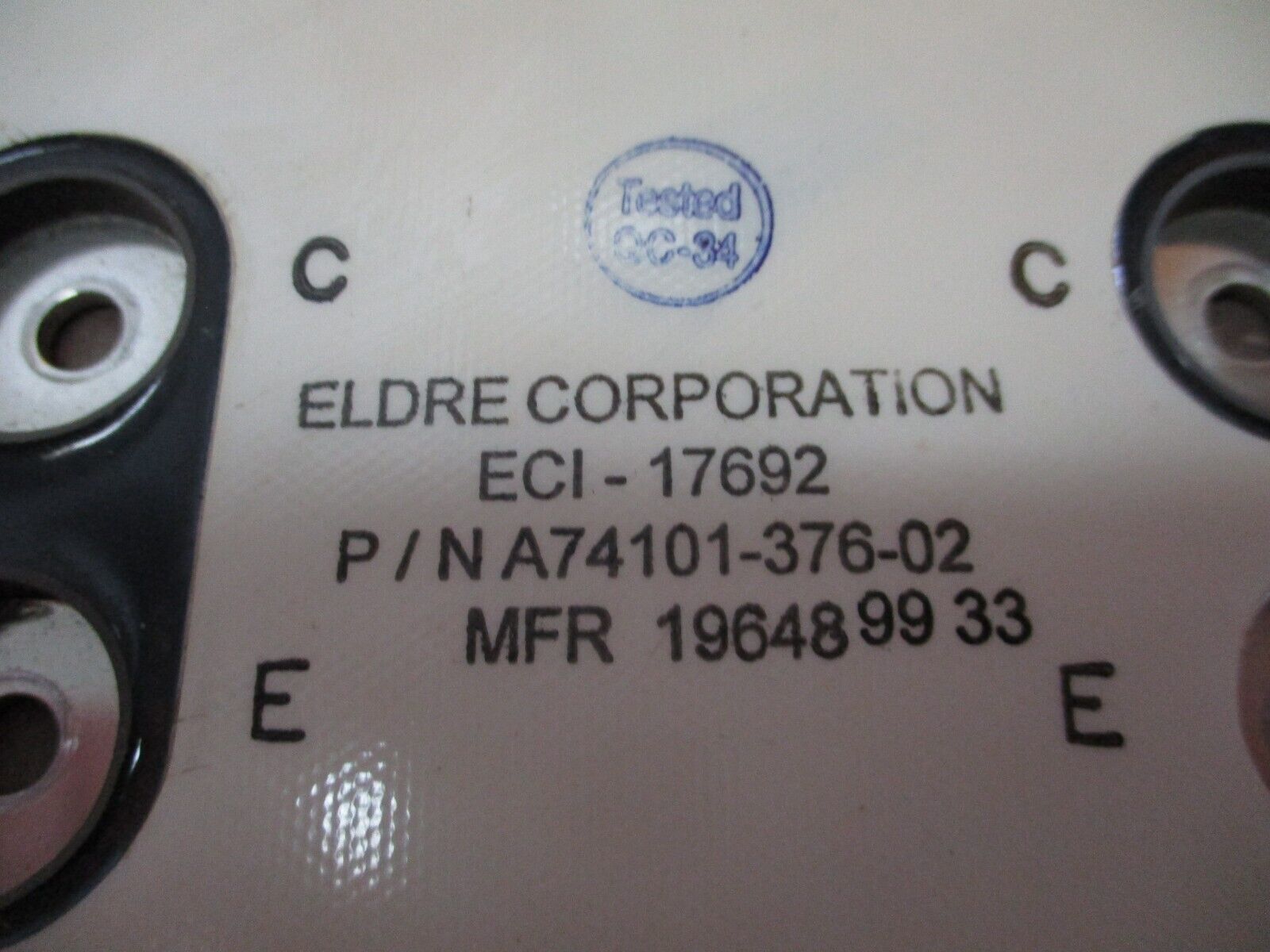 Eldre ECI-17692 Bus Bar A74101-376-02 Used