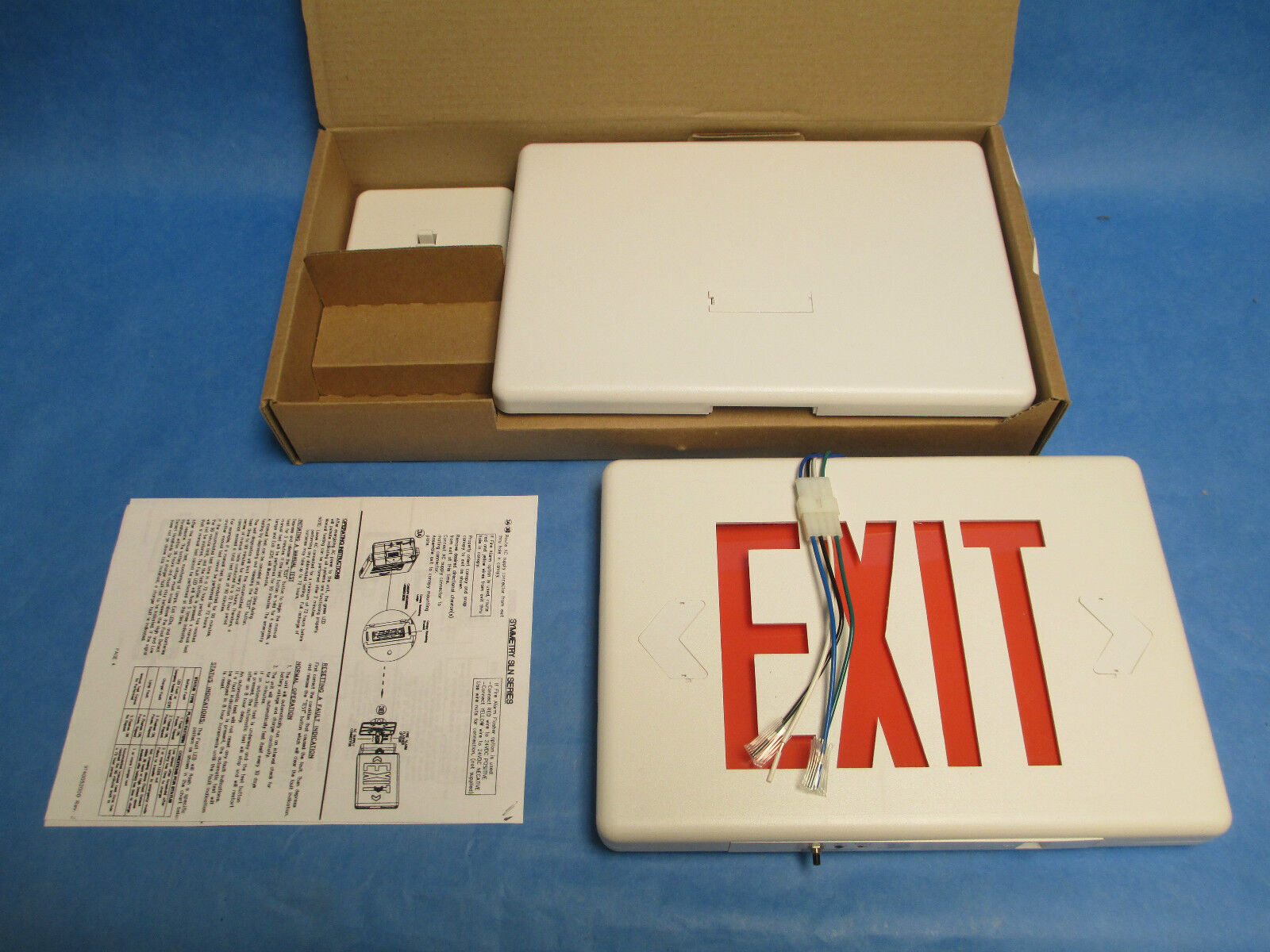 Chloride Systems Plastic LED Exit Light New Surplus