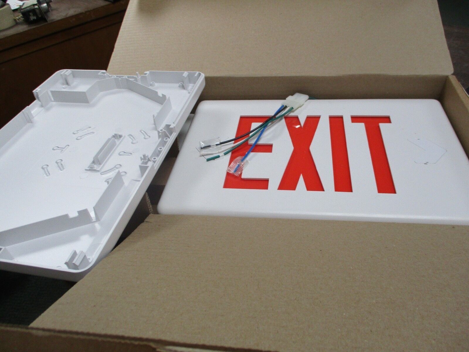 Chloride Systems Plastic LED Exit Light New Surplus