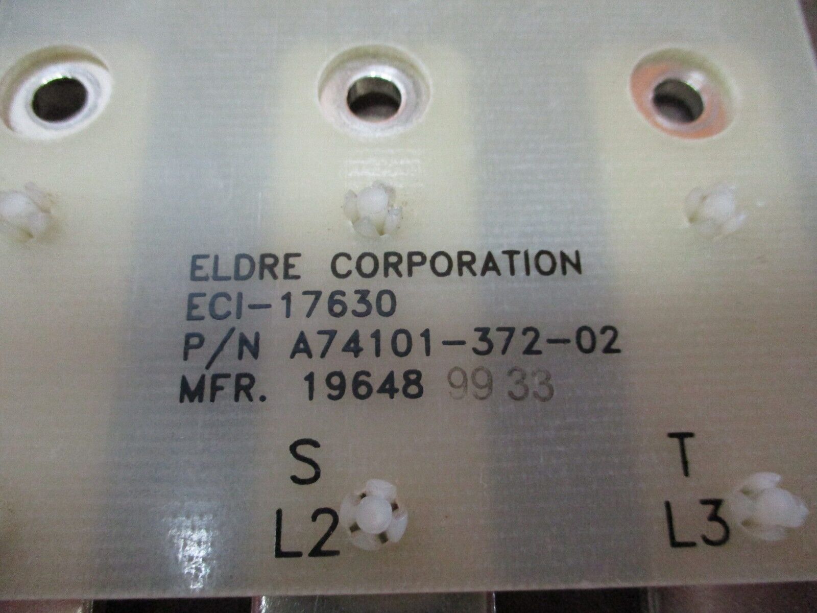 Eldre ECI-17630 Bus Bar A74101-372-02 Used