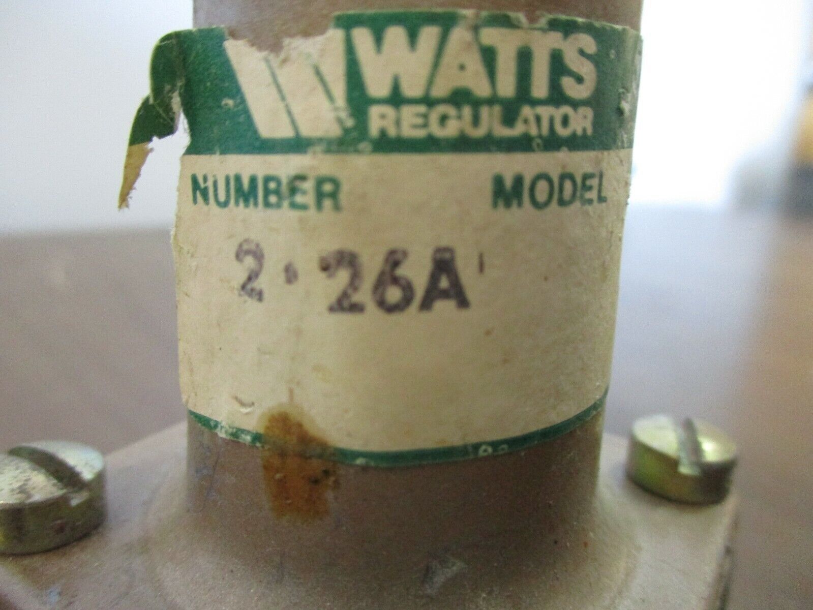 Watts Pressure Regulator 2-26A 3-50PSI Used
