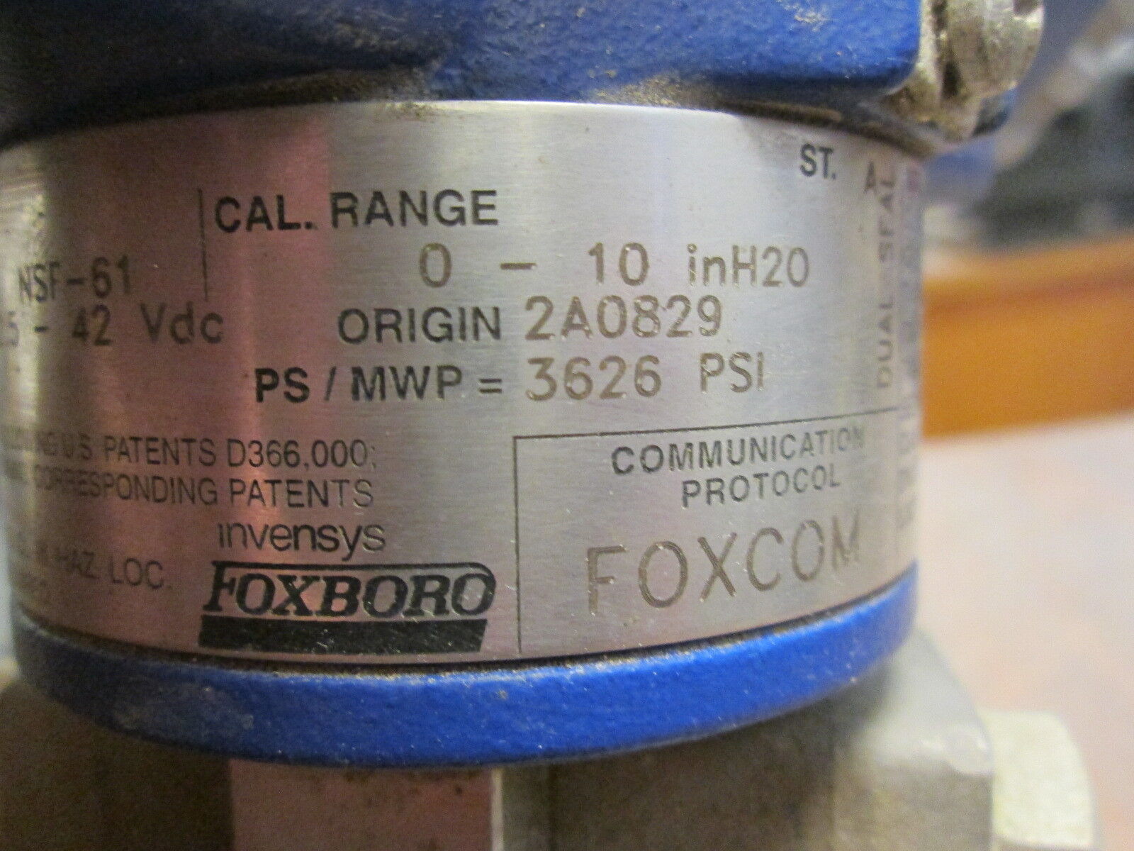 Foxboro Differential Pressure Transmitter IDP25-D22B21F-M1 12.5-42VDC 3626PSI
