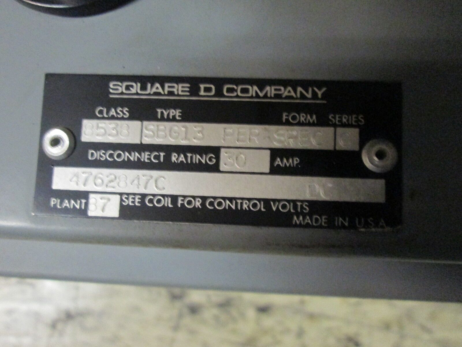 Square D Fusible Combination SB02 Size 0 120V Coil Used