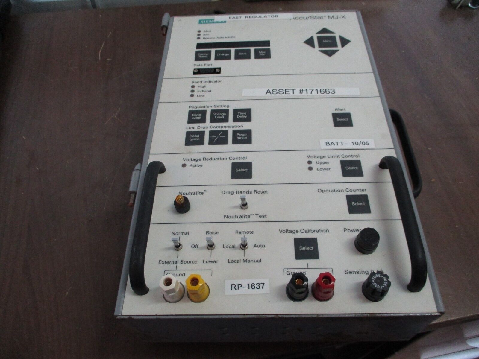 Siemens Accu/Stat MJ-X Voltage Regulator Control Panel S-61791 Used