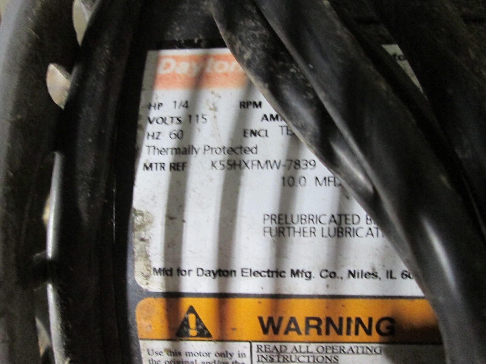 Dayton Exhaust Fan 3C218F 24" Fan 115V 1PH w/ mount 9BNN3A Motor Used