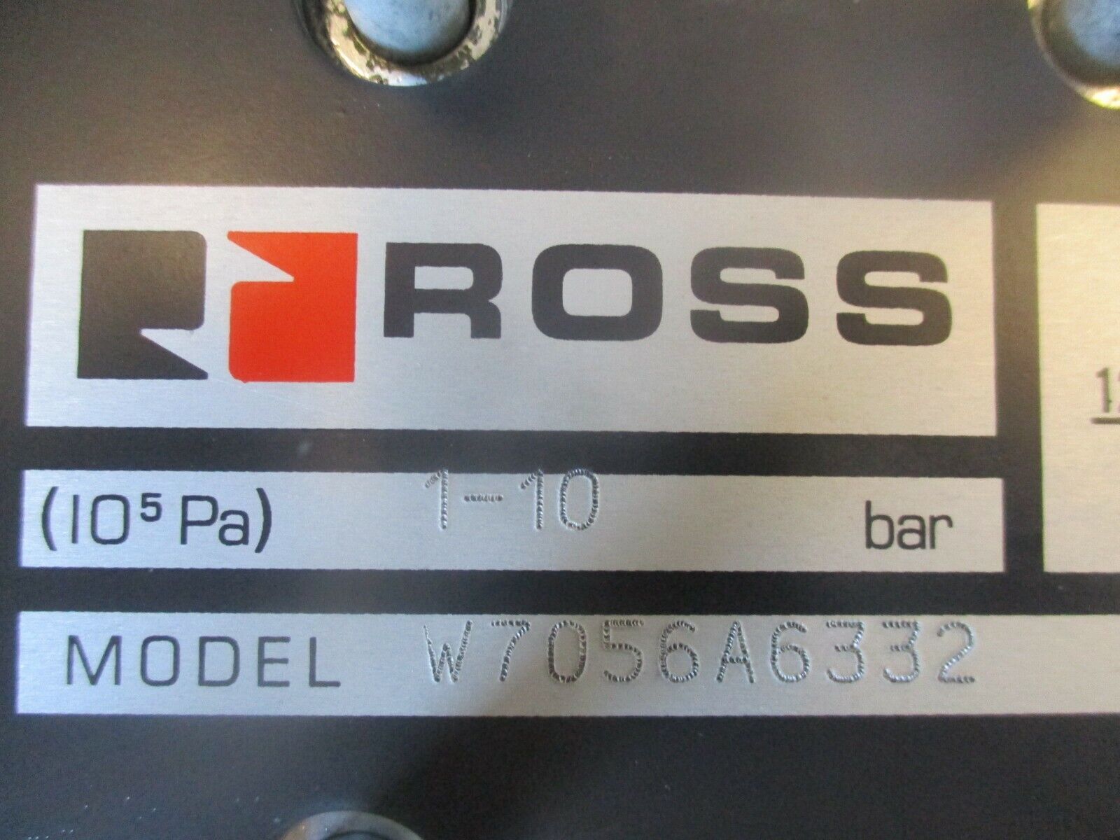 Ross Spool & Sleeve Valve W7056A6332 1-10 bar Used