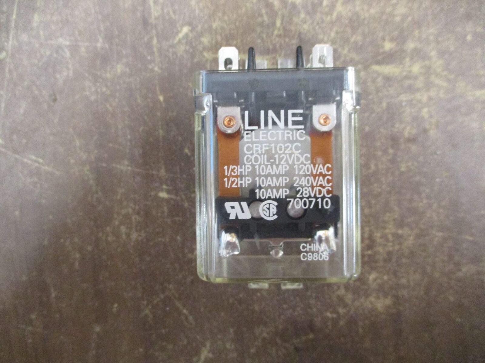 Line Electric Relay CRF102C 12VDC Coil Used