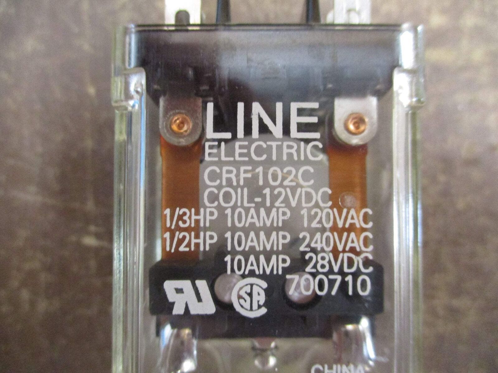 Line Electric Relay CRF102C 12VDC Coil Used