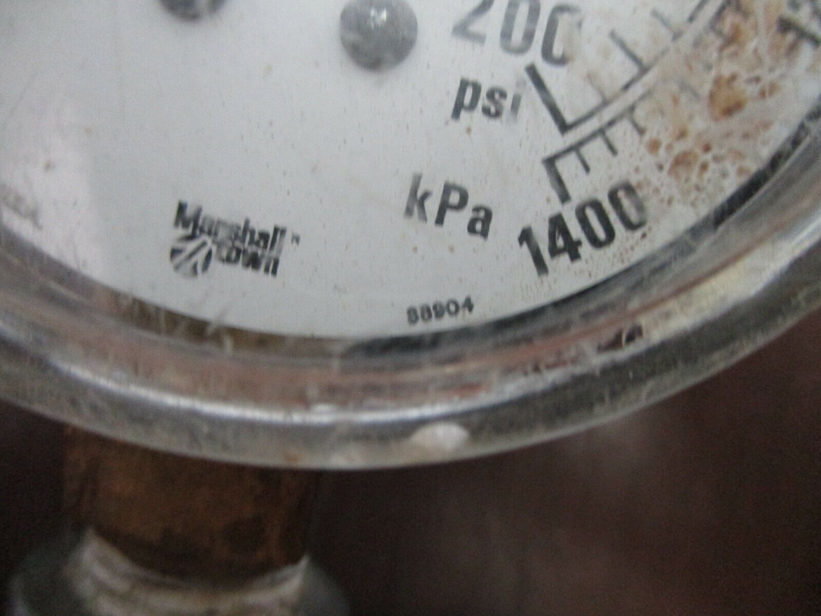 Marshalltown Pressure Gauge 88904 Range: 0-1400PSI Used