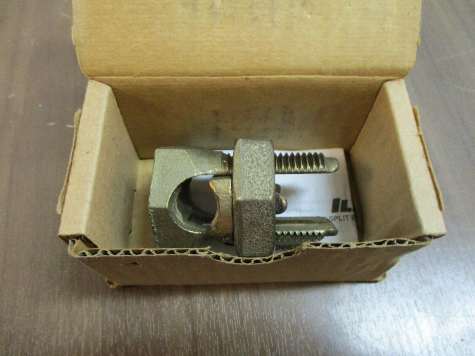 Ilsco Copper Split Bolt IK-350 2000V Equal Run/Tap: 350KCMIL-4/0STR New Surplus