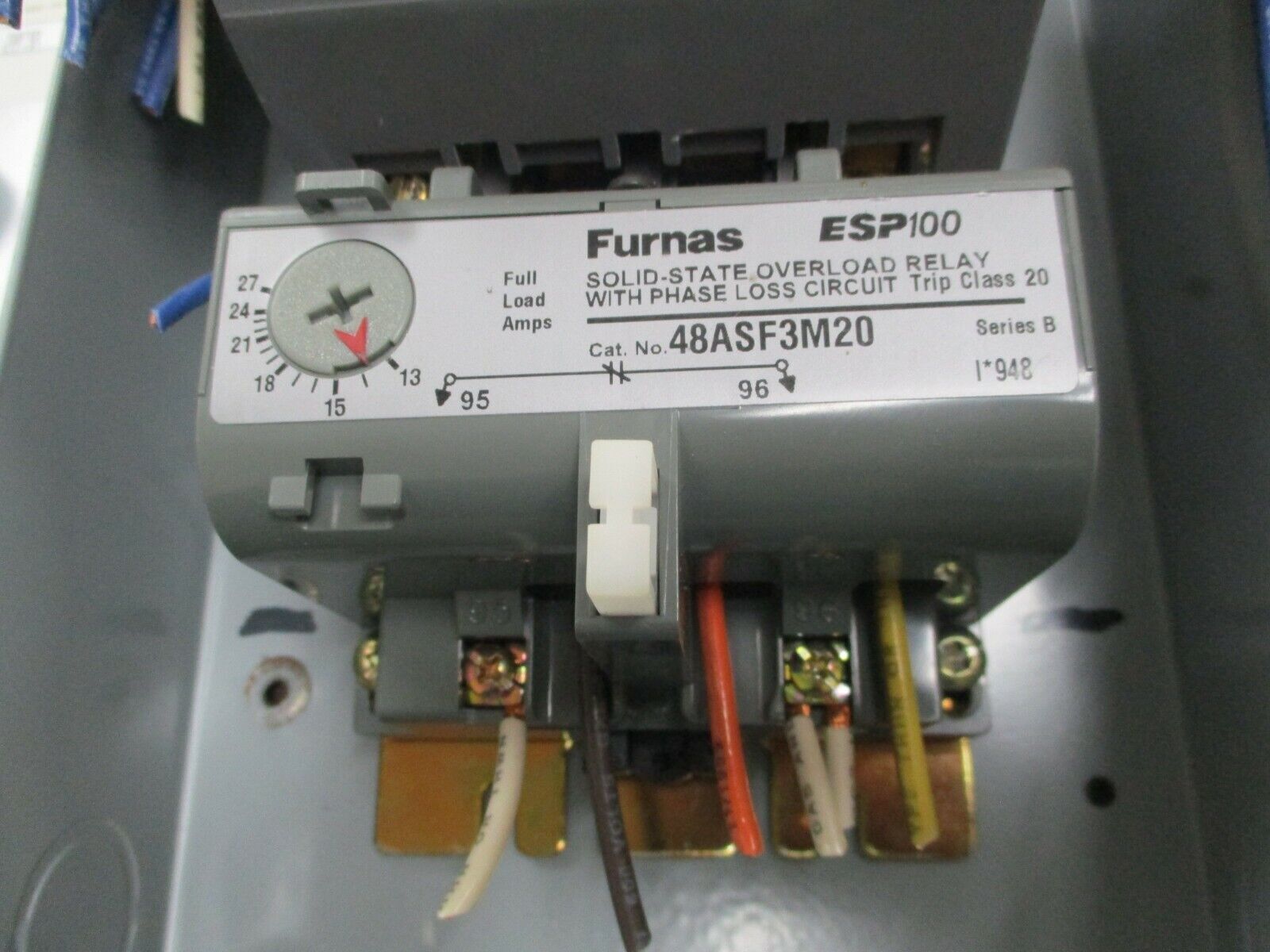Furnas Enclosed Size 1 Starter 14DSF32BCA1G21 27A 600V 13-27A Trip Used