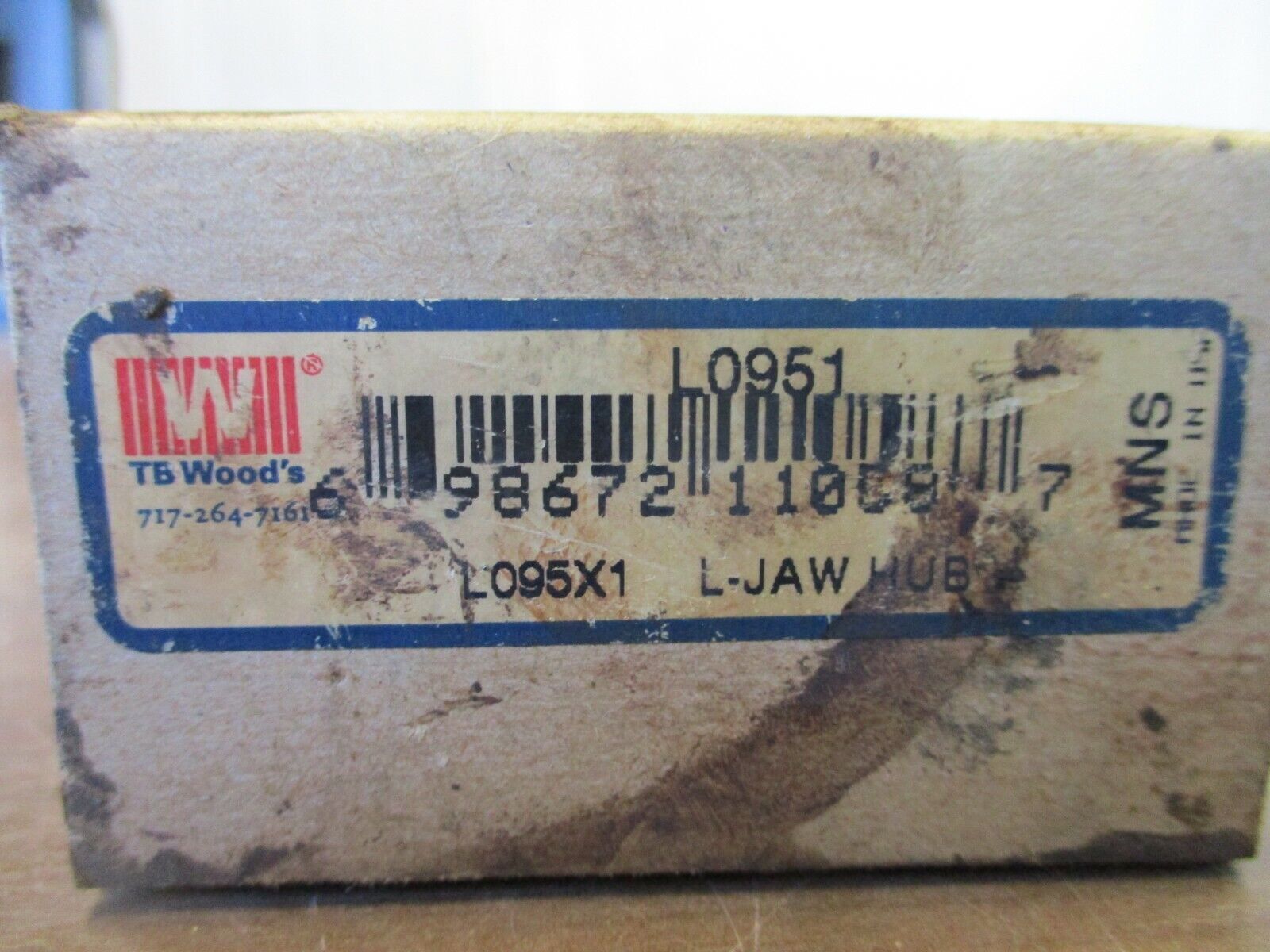 TB Wood's L-Jaw Hub L0951 L095X1 New Surplus