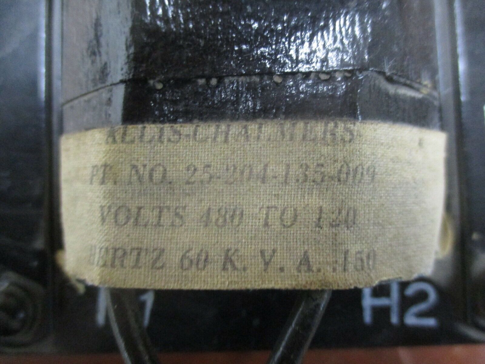Allis-Chalmers Transformer 25-204-135-009 0.150KVA Pri: 480V Sec: 120V 60Hz Used