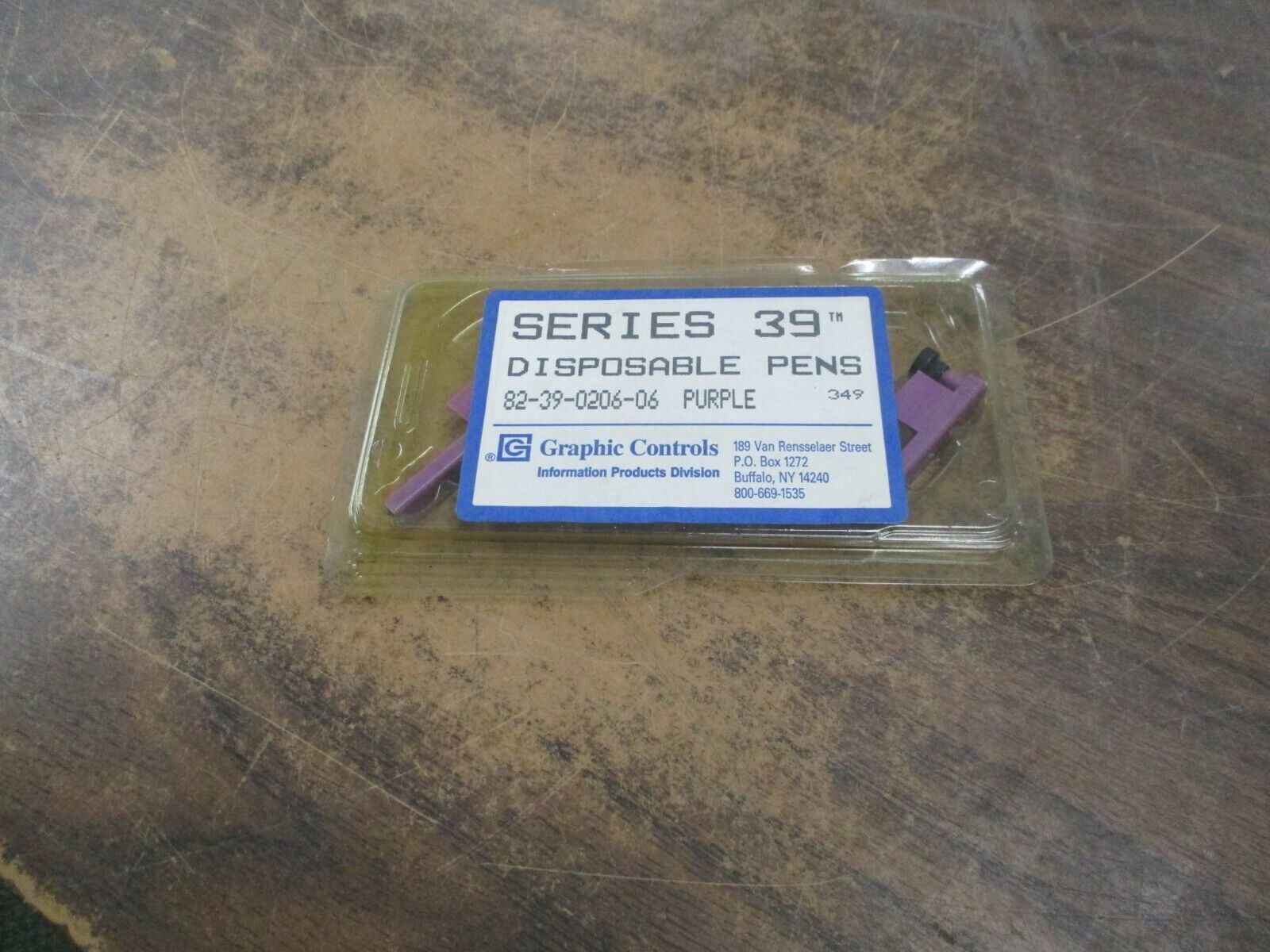 Graphic Controls Series 39 Disposable Pens 82-39-0206-06 Purple *Box of 6*
