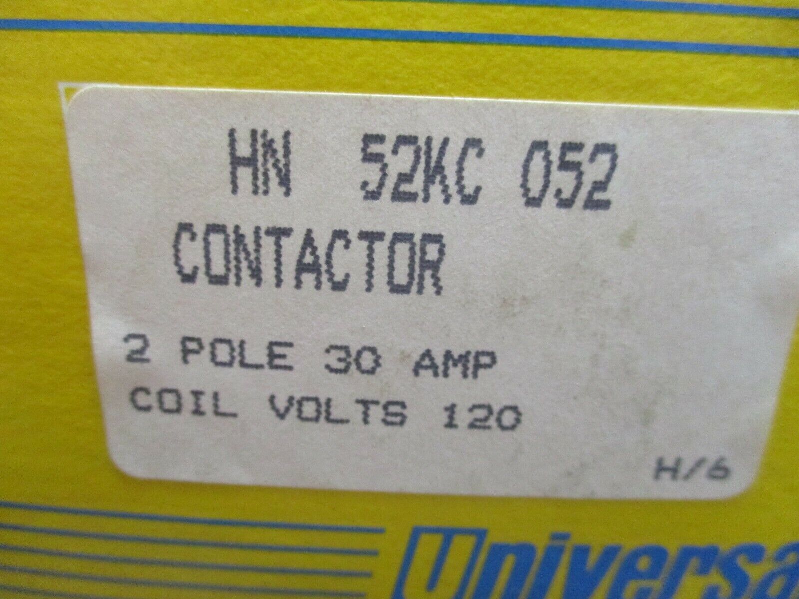 Carrier Contactor HN 52KC 052 120V Coil 30A 2P New Surplus