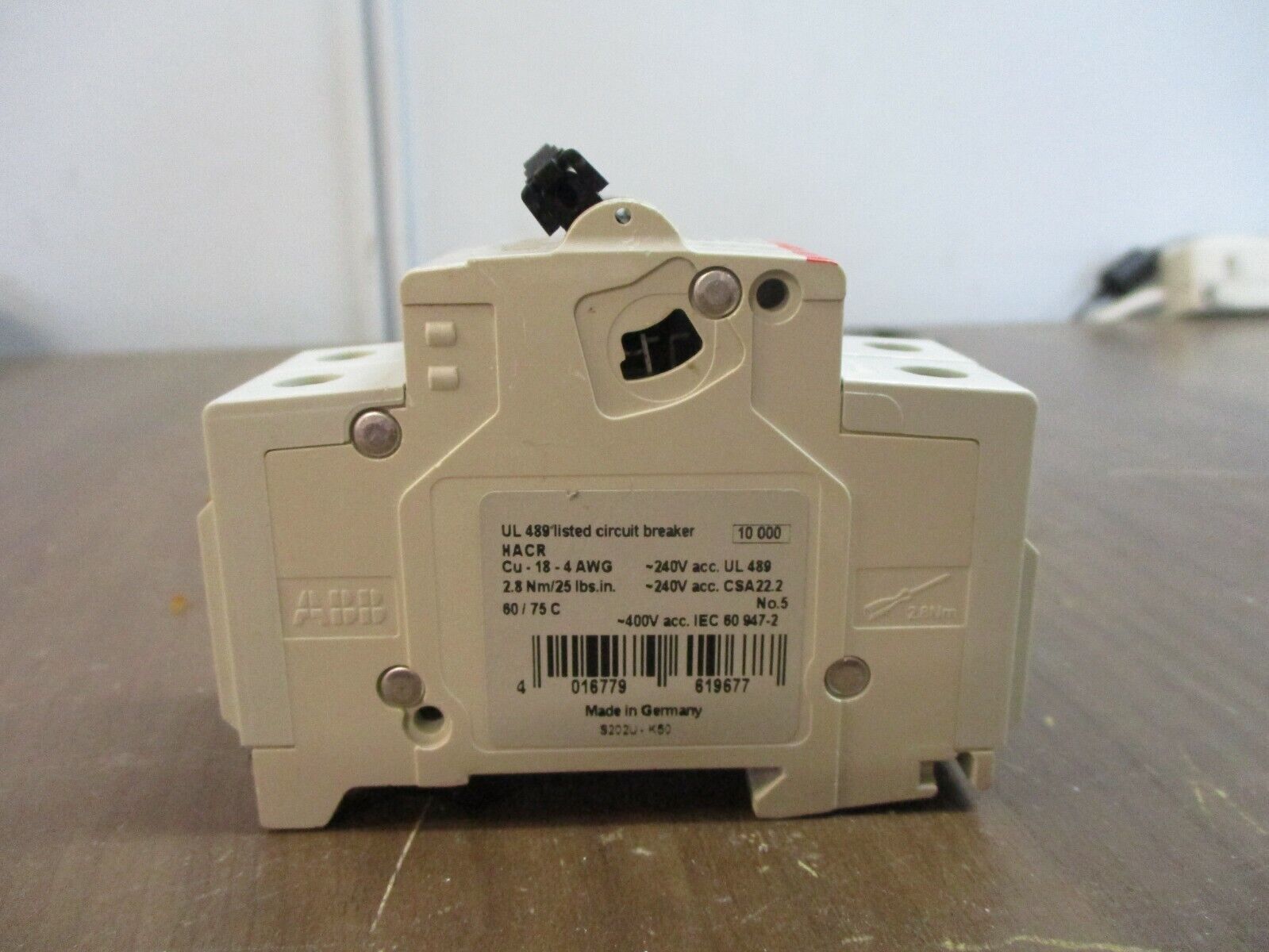ABB Circuit Breaker S 202 U K 50 A 50A 240V 2P Used