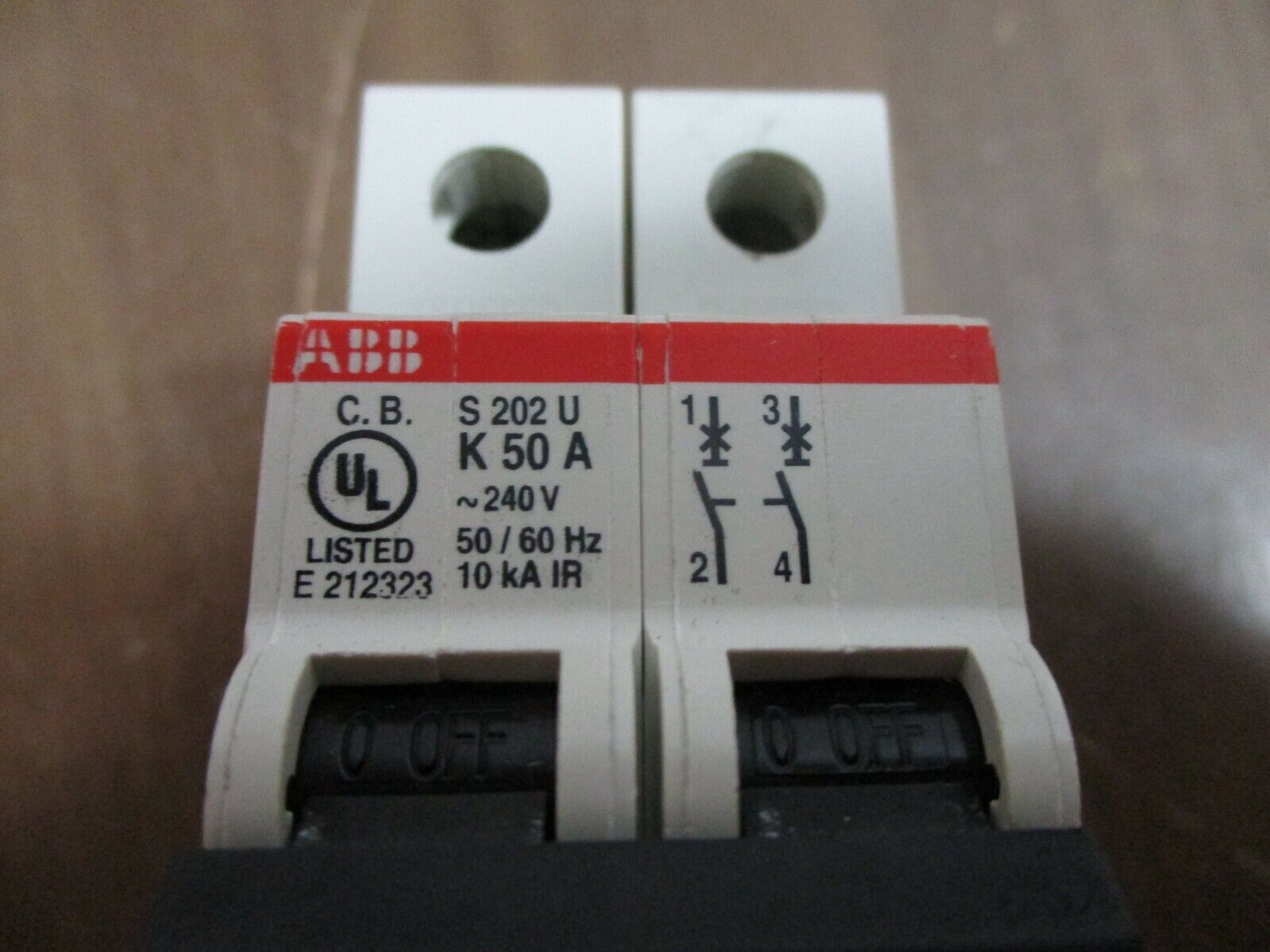 ABB Circuit Breaker S 202 U K 50 A 50A 240V 2P Used
