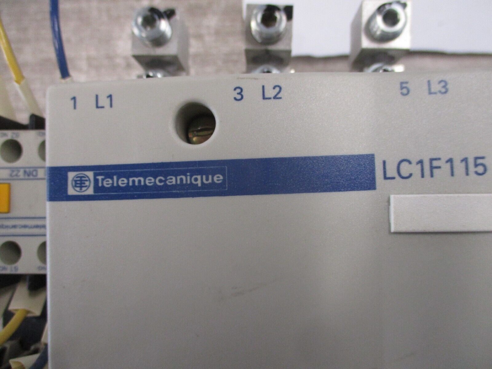 Telemecanique Contactor w/ 2 Aux Blocks LC1F115 115-120V Coil Used
