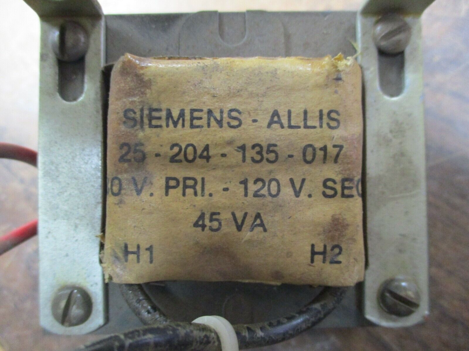 Siemens-Allis Transformer 25-204-135-017 45VA Pri: 480V Sec: 120V Used