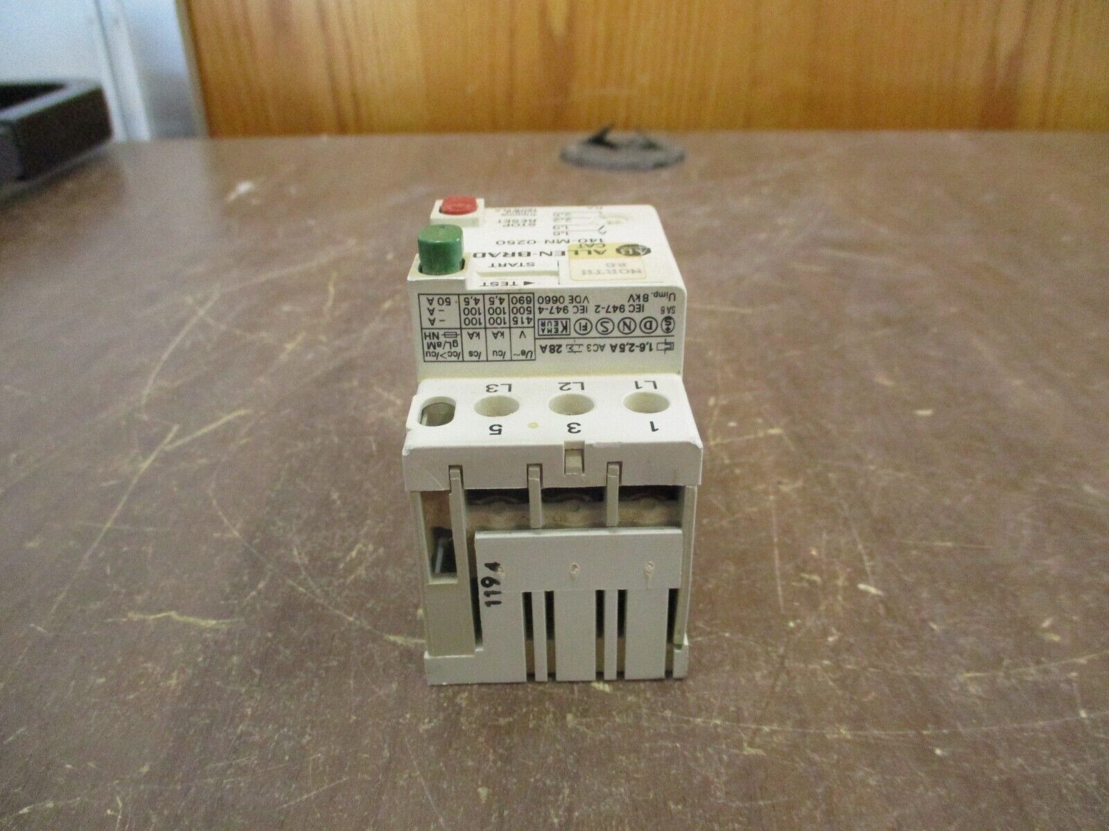 Allen Bradley Manual Starter 140-MN-0250 1.6-2.5A Range 600V *Lot of 3* Used