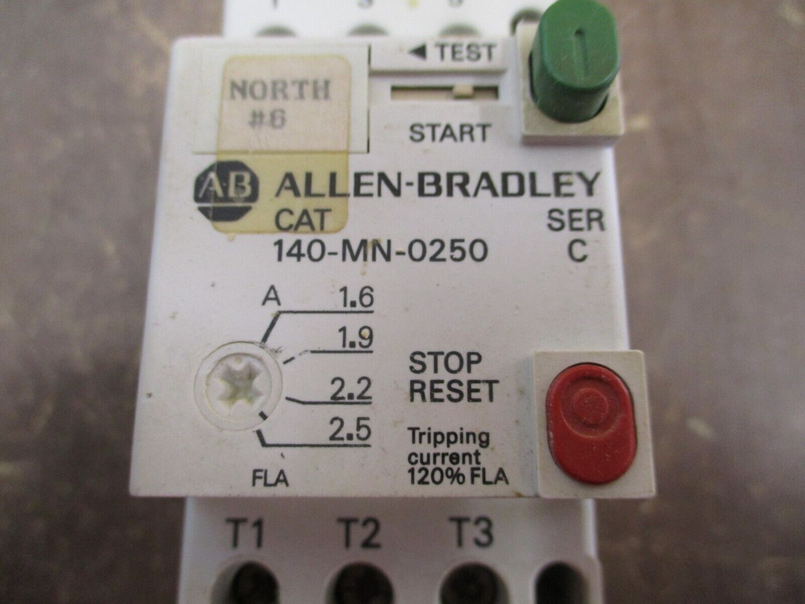 Allen Bradley Manual Starter 140-MN-0250 1.6-2.5A Range 600V *Lot of 3* Used