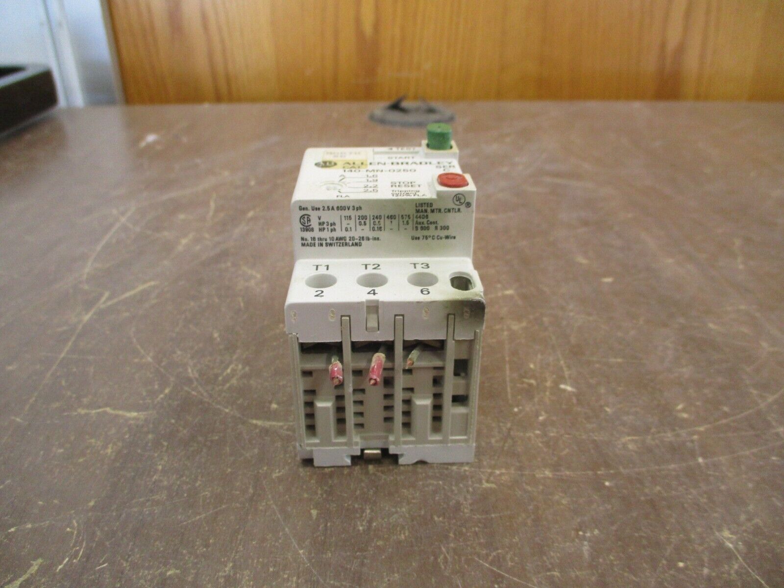 Allen Bradley Manual Starter 140-MN-0250 1.6-2.5A Range 600V *Lot of 3* Used