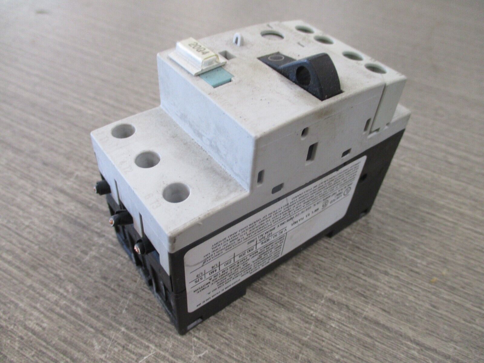 Siemens Sirius Manual Starter 3RV1011-0FA10 Trip: 0.35-0.5A Used