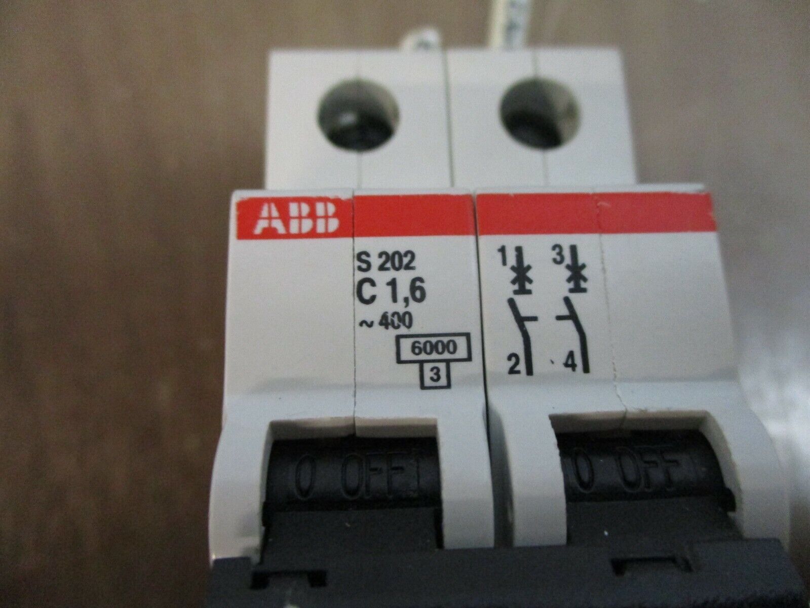 ABB Circuit Breaker S 202 C1,6 1.6A 400V 2P Used