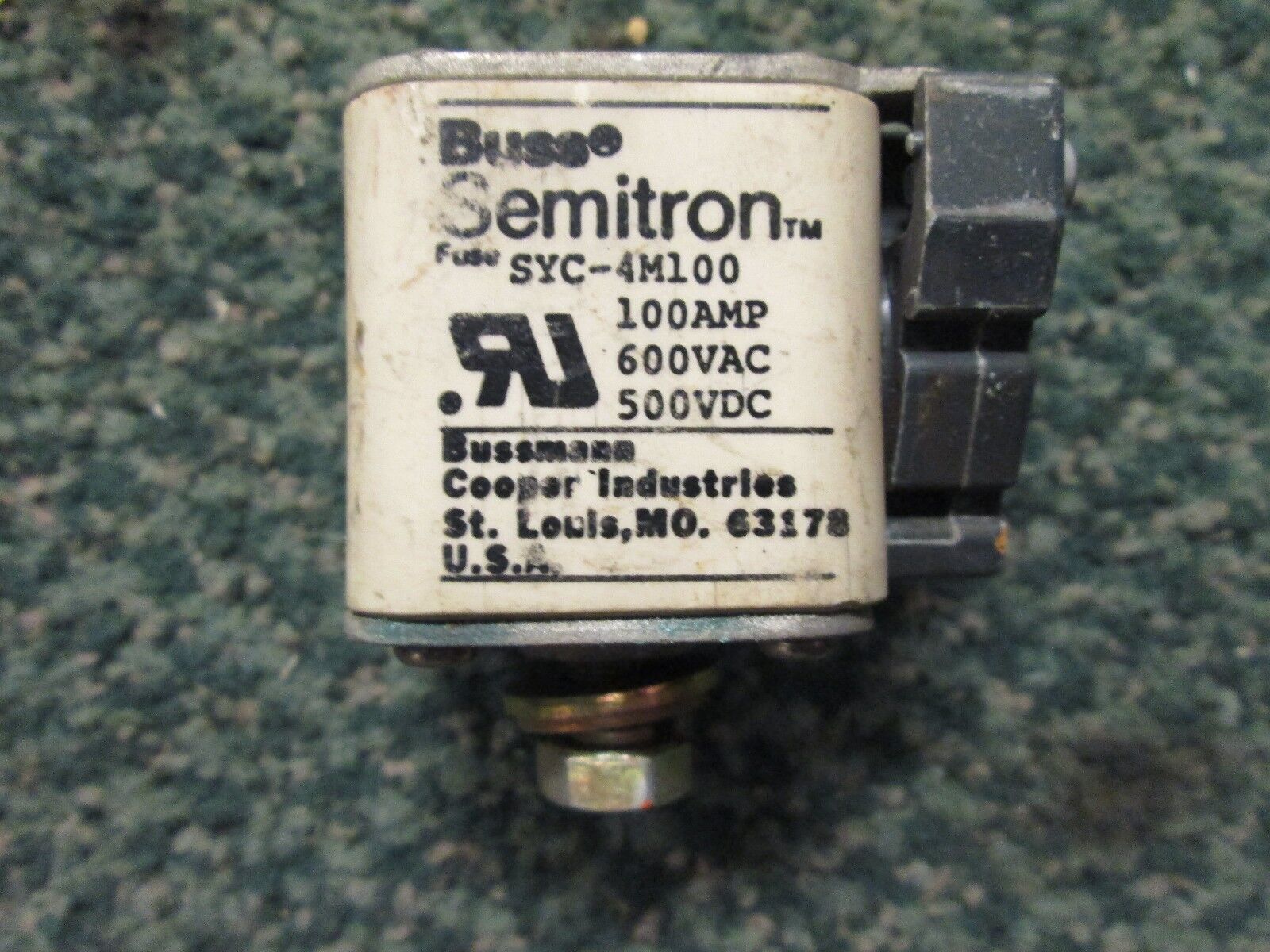 Bussmann Semitron Fuse SYC-4M100 100A 600V *No Aux Contact* Used