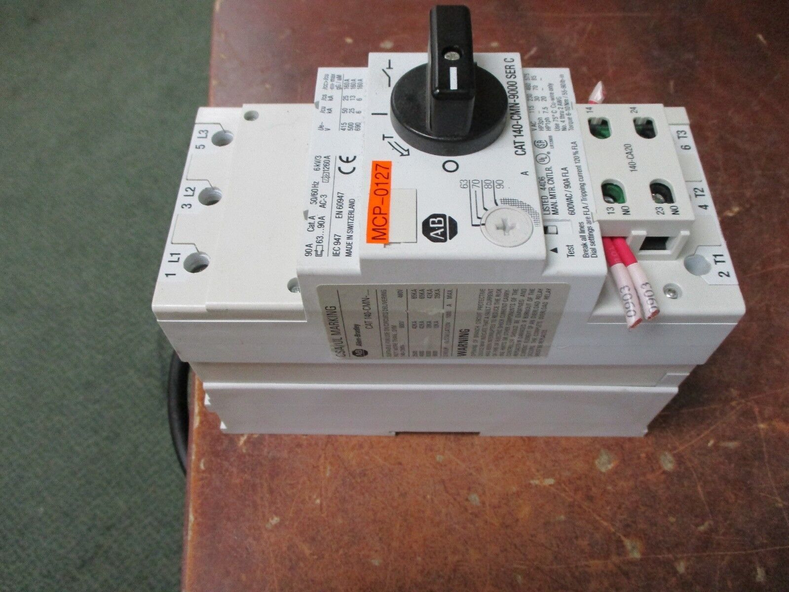 Allen-Bradley Compact Starter 190S-BND2-CC16C 25A 600V Trip: 10-16A Used