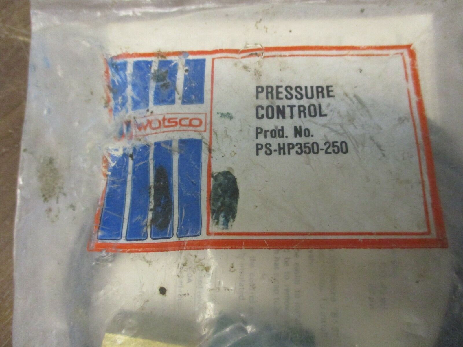 Watsco Pressure Control PS-HP350-250 New Surplus