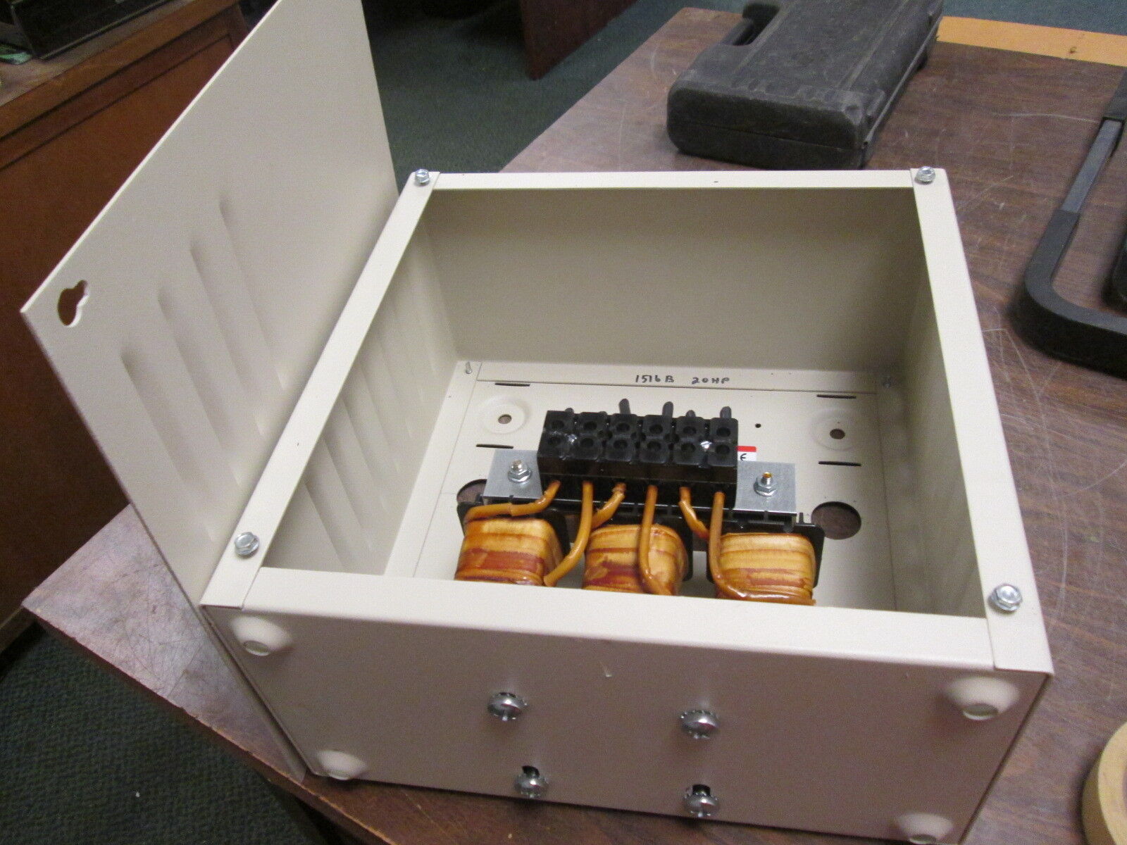 TCI KDRUL Drive Reactor KDRULD2PE01 Motor Amps: 27 3Ph 50/60Hz 600V 27A Used
